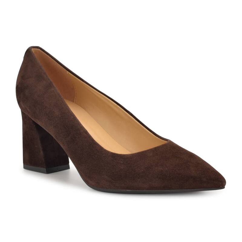 ナインウェスト レディース シューズ パンプス 踵 Nine West Kalore Women\u0027s Block Heel Dress Pumps Brown 赤銅色
