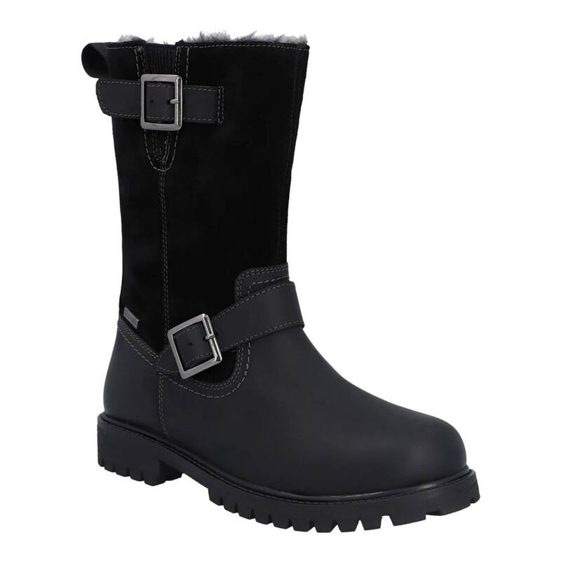 狩り人 レディース シューズ ブーツ・レインブーツ なめし革 Hunter Womens/Ladies Ness Full Grain Leather Biker Boots Black 黒いこと