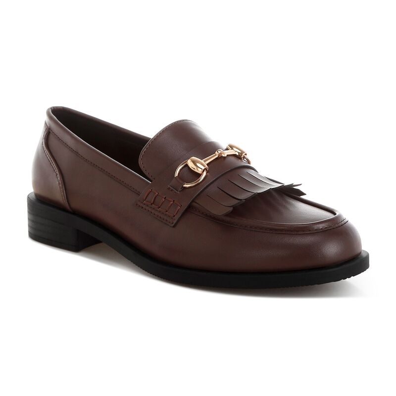 ロンドンラグ レディース シューズ スリッポン・ローファー London Rag Enola Women\u0027s Bit Loafers Brown 赤銅色
