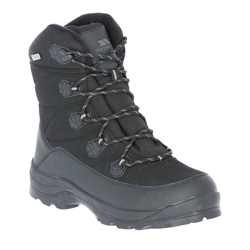 トレス通り手形 レディース シューズ ブーツ・レインブーツ Trespass Mens Zotos Waterproof Snowboots Black 黒いこと
