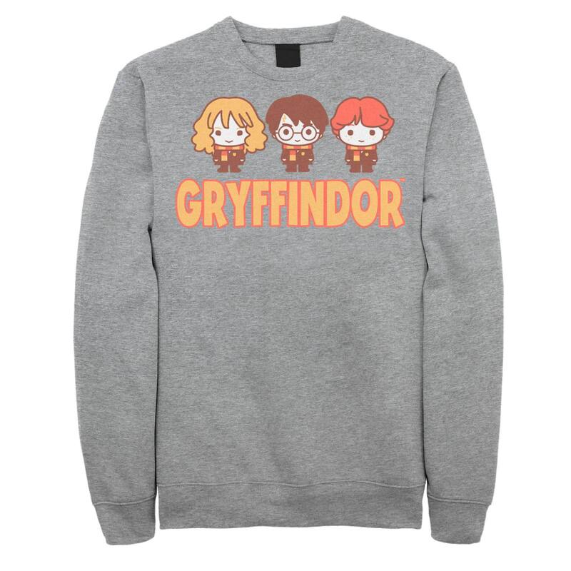 アニメ文字記号 レディース トップス プルオーバー 汗水 Licensed Character Men\u0027s Harry Potter Gryffindor Best Friends Lineup Sweatshirt Athletic Heather ギョリュウモドキ
