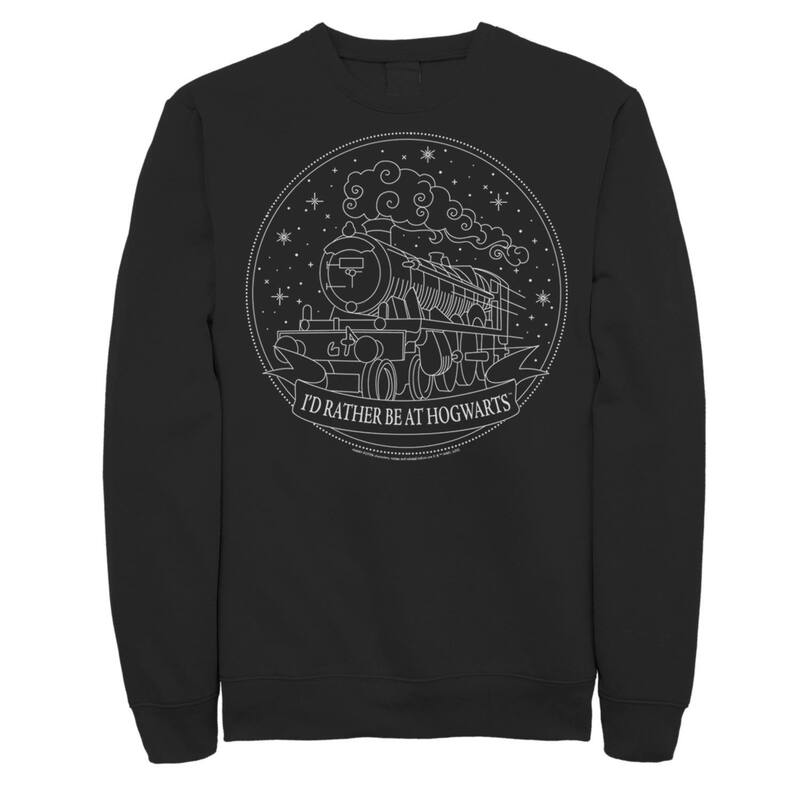 アニメ文字記号 レディース トップス プルオーバー 汗水 Licensed Character Men\u0027s Harry Potter Hogwarts Express I\u0027d Rather Be At Hogwartsweatshirt Black 黒いこと