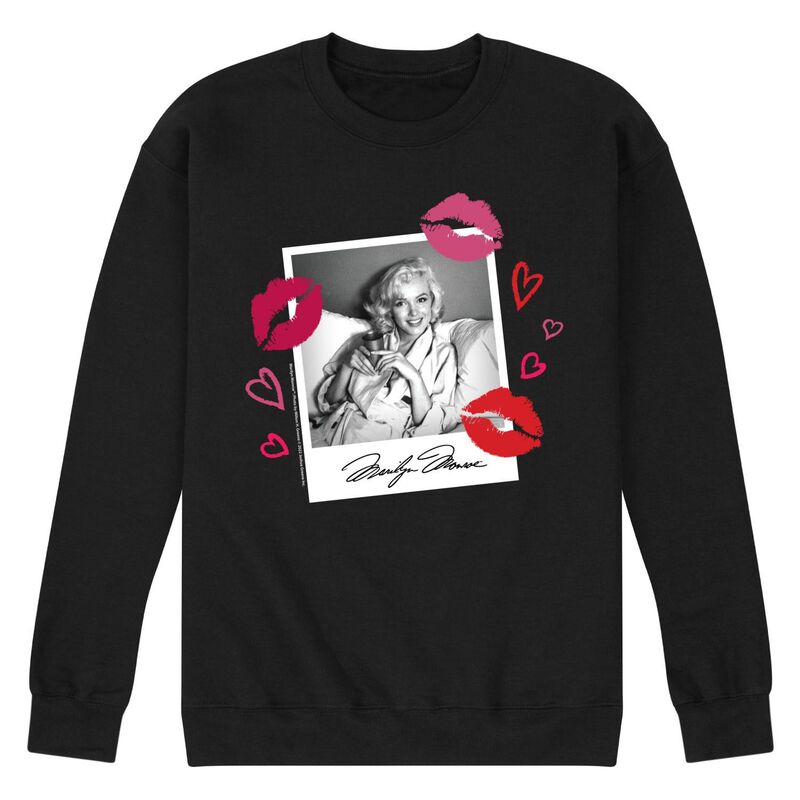 アニメ文字記号 レディース トップス プルオーバー 汗水 Licensed Character Men\u0027s Marilyn Monroe Collegiate Sweatshirt Black 黒いこと
