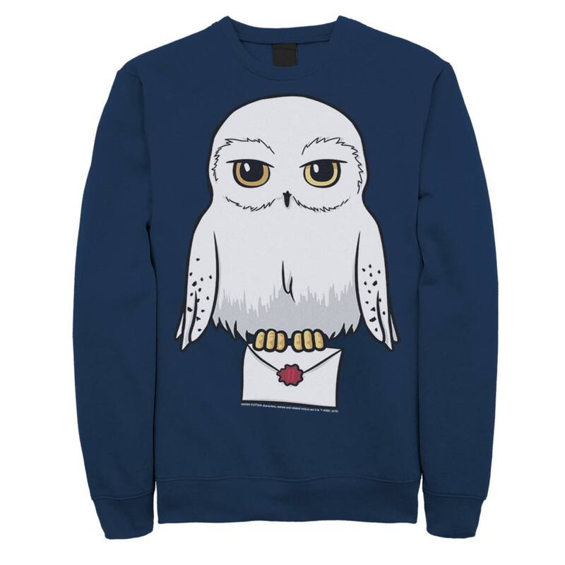 アニメ文字記号 レディース トップス プルオーバー トール フリース グラフィック Licensed Character Big \u0026 Tall Harry Potter Hedwig Cartoon Portrait Graphic Fleece Pullover Navy 米国海軍