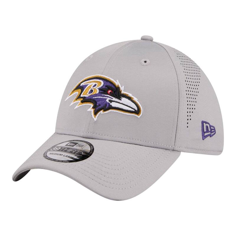 ニュー内鰓 レディース 付属物 鳥打ち帽 Men\u0027s New Era Gray Baltimore Ravens Perforated 39THIRTY Flex Hat Rav Grey 薄墨色