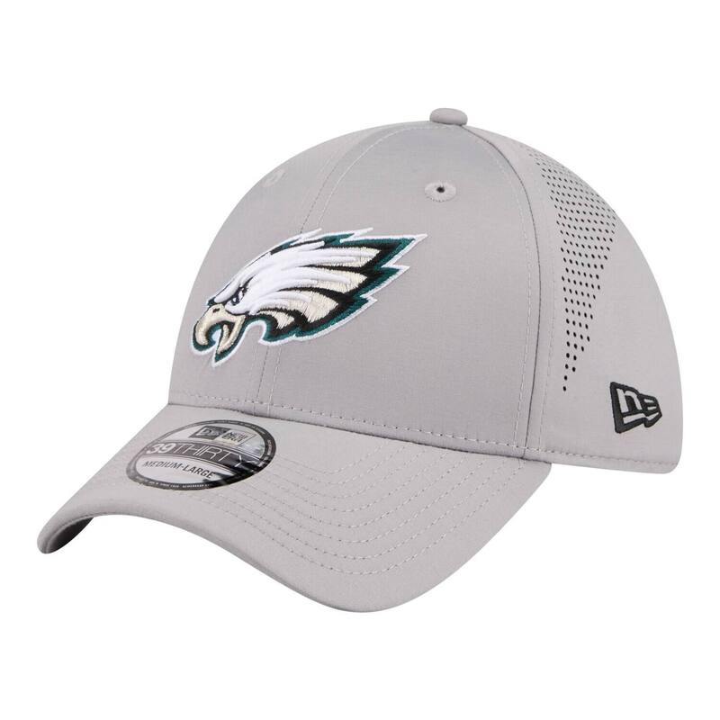 ニュー内鰓 レディース 付属物 鳥打ち帽 Men\u0027s New Era Gray Philadelphia Eagles Perforated 39THIRTY Flex Hat Eagrey 薄墨色