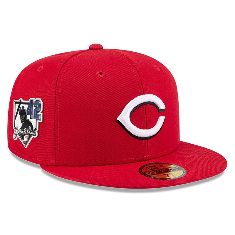 ニュー内鰓 レディース 添え物 かぶり笠 Men\u0027s New Era Red Cincinnati Reds 2026 Jackie Robinson Day 59FIFTY Fitted Hat Red 赤いこと