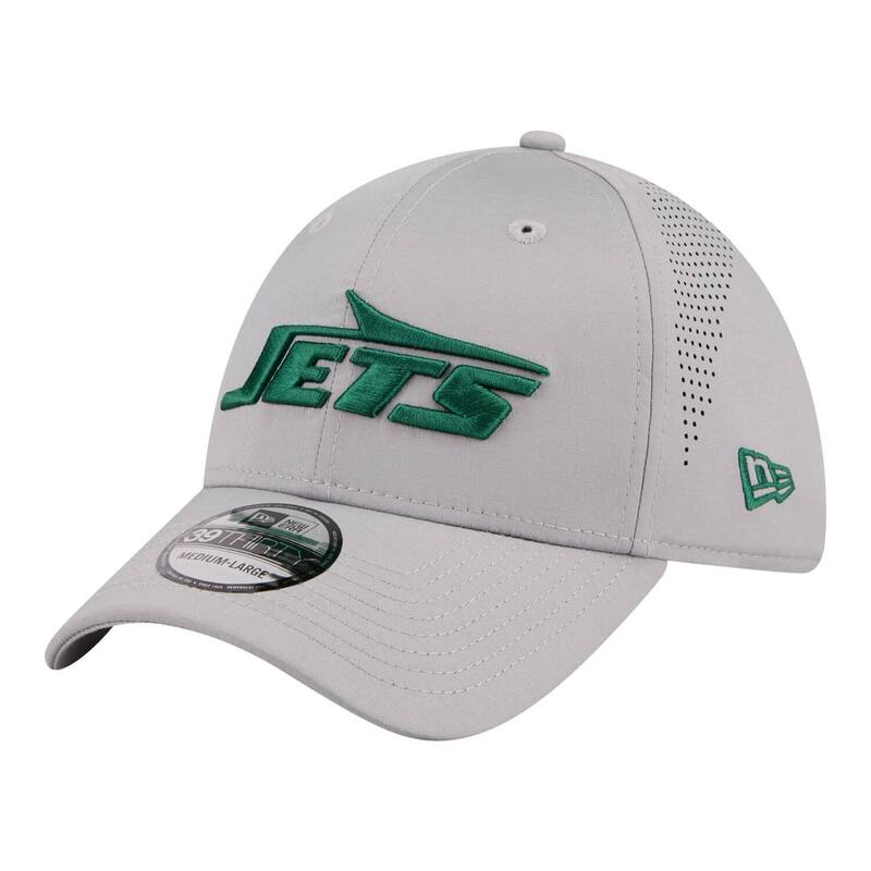ニュー内鰓 レディース 付属物 鳥打ち帽 Men\u0027s New Era Gray New York Jets Perforated 39THIRTY Flex Hat Jet Grey 薄墨色