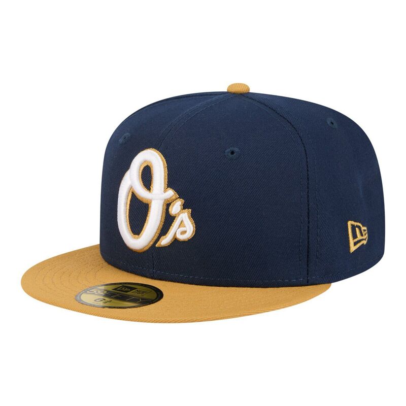 ニュー内鰓 レディース 付属物 鳥打ち帽 Men\u0027s New Era Navy/Khaki Baltimore Orioles Two-Tone Color Pack 59FIFTY Fitted Hat Orl Navy 米国海軍