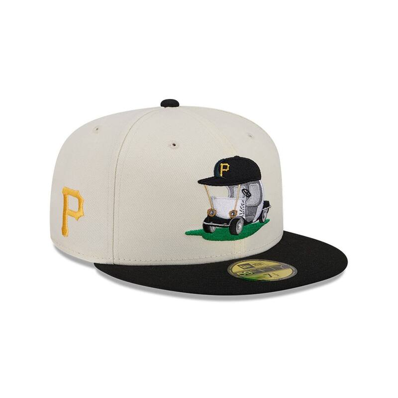 ニュー内鰓 レディース 付属物 鳥打ち帽 Men\u0027s New Era Cream/Black Pittsburgh Pirates Bullpen Cart 59FIFTY Fitted Hat Pir Beige ベージュ