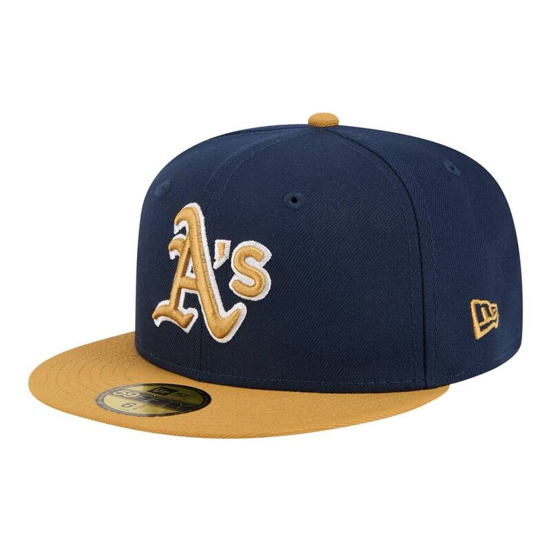 ニュー内鰓 レディース 付属物 鳥打ち帽 Men\u0027s New Era Navy/Khaki Athletics Two-Tone Color Pack 59FIFTY Fitted Hat Oas Navy 米国海軍