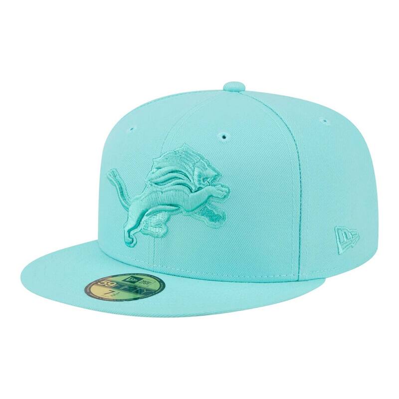 ニュー内鰓 レディース 付属物 鳥打ち帽 Men\u0027s New Era Turquoise Detroit Lions Color Pack 59FIFTY Fitted Hat Lns Turq A 青緑色