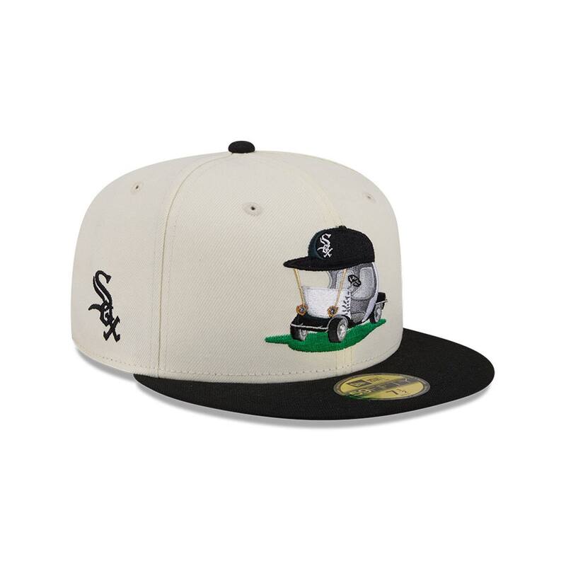 ニュー内鰓 レディース 付属物 鳥打ち帽 Men\u0027s New Era Cream/Black Chicago White Sox Bullpen Cart 59FIFTY Fitted Hat Sox Beige ベージュ