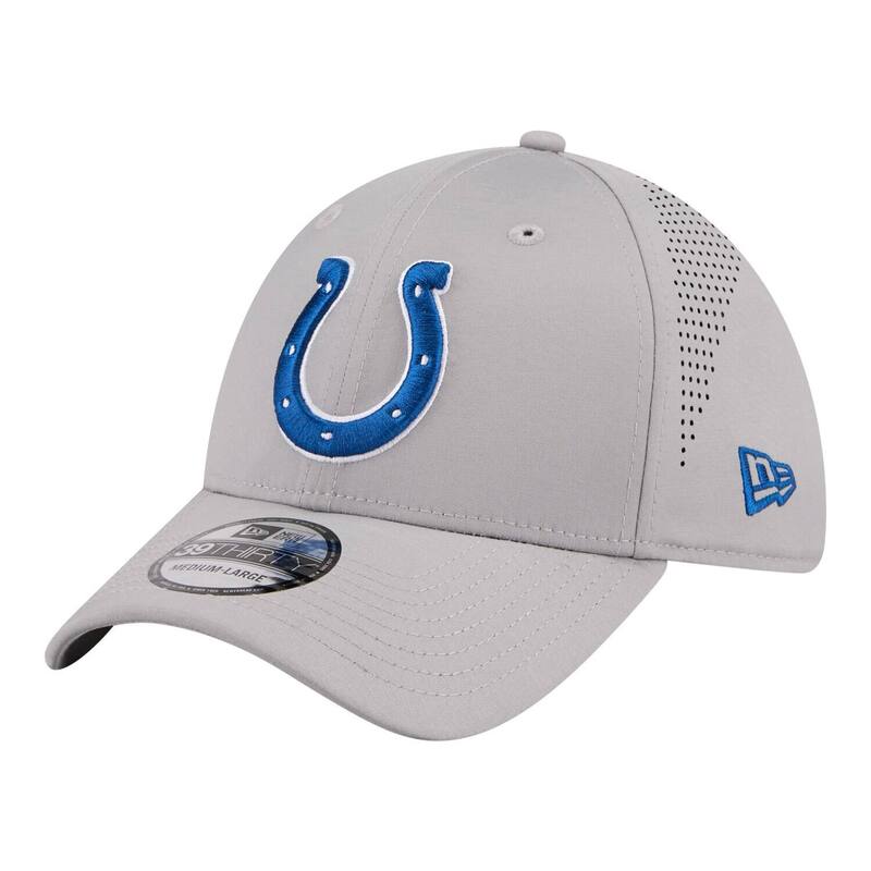 ニュー内鰓 レディース 付属物 鳥打ち帽 Men\u0027s New Era Gray Indianapolis Colts Perforated 39THIRTY Flex Hat Clt Grey 薄墨色