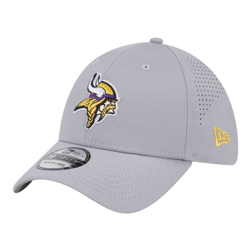 ニュー内鰓 レディース 付属物 鳥打ち帽 Men\u0027s New Era Gray Minnesota Vikings Perforated 39THIRTY Flex Hat Mvk Grey 薄墨色