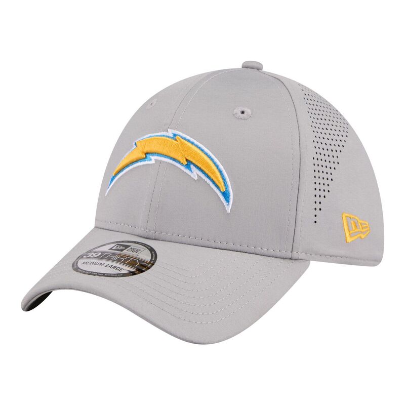 ニュー内鰓 レディース 付属物 鳥打ち帽 Men\u0027s New Era Gray Los Angeles Chargers Perforated 39THIRTY Flex Hat Chgrey 薄墨色