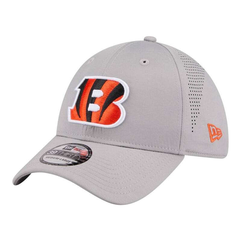 ニュー内鰓 レディース 付属物 鳥打ち帽 Men\u0027s New Era Gray Cincinnati Bengals Perforated 39THIRTY Flex Hat Bngrey 薄墨色