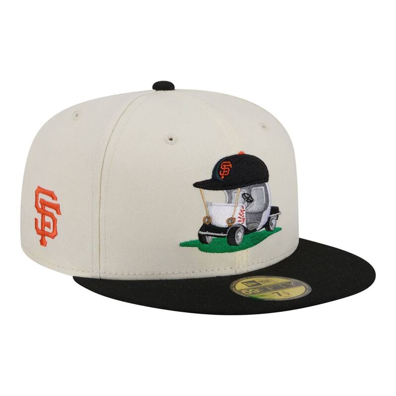 ニュー内鰓 レディース 付属物 鳥打ち帽 Men\u0027s New Era Cream/Black San Francisco Giants Bullpen Cart 59FIFTY Fitted Hat Gnt Beige ベージュ