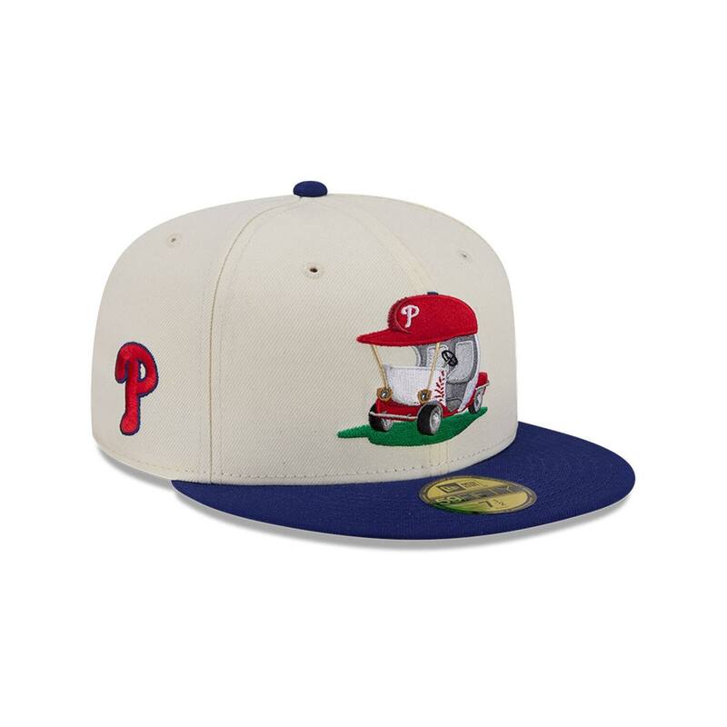 ニュー内鰓 レディース 付属物 鳥打ち帽 Men\u0027s New Era Cream/Royal Philadelphia Phillies Bullpen Cart 59FIFTY Fitted Hat Phl Beige ベージュ