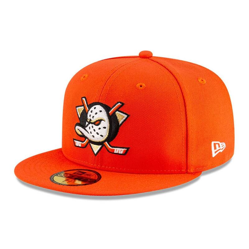 ニュー内鰓 レディース 付属物 鳥打ち帽 Men\u0027s New Era Orange Anaheim Ducks Core 59FIFTY Fitted Hat Dks Orange オレンジ色