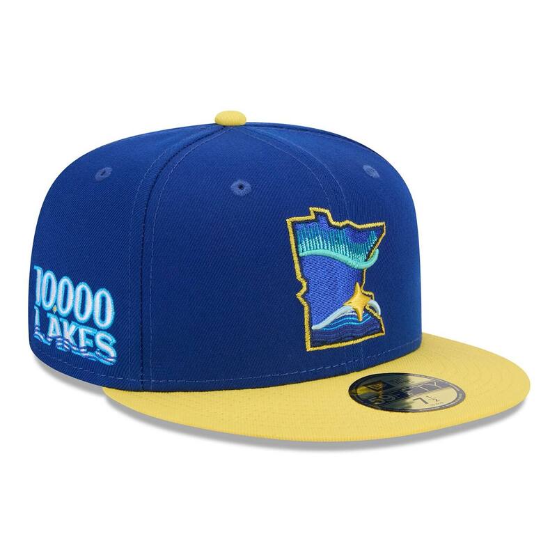 ニュー内鰓 レディース 付属物 鳥打ち帽 Men\u0027s New Era Royal Minnesota Twins 2024 City Connect 59FIFTY Fitted Hatwn Blue 青碧