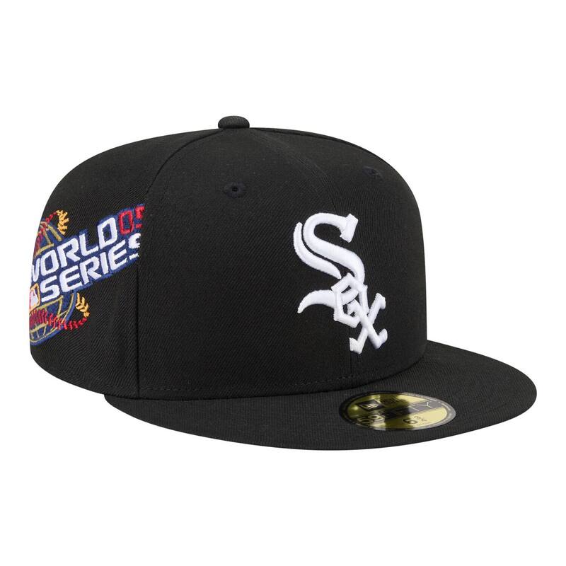 ニュー内鰓 レディース 佩び物 かぶり笠 Men\u0027s New Era Black Chicago White Sox Hidden Hit 59FIFTY Fitted Hat Sox Black 黒いこと