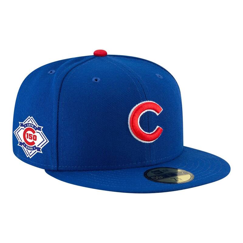ニュー内鰓 レディース 佩び物 かぶり笠 Men\u0027s New Era Royal Chicago Cubs 150th Anniversary 59FIFTY Fitted Hat Cublue 青色