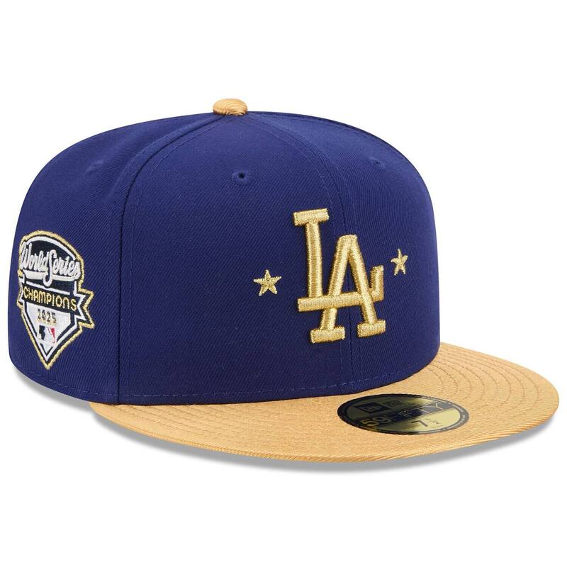 ニュー内鰓 レディース 付属物 鳥打ち帽 Men\u0027s New Era Royalos Angeles Dodgers 2026 Gold Collection 59FIFTY Fitted Hat Lad Blue 青碧