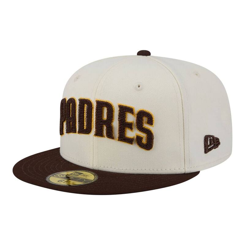 ニュー内鰓 レディース 添え物 かぶり笠 Men\u0027s New Era Cream San Diego Padres Two-Tone Stitch 59FIFTY Fitted Hat Pad Beige ベージュ
