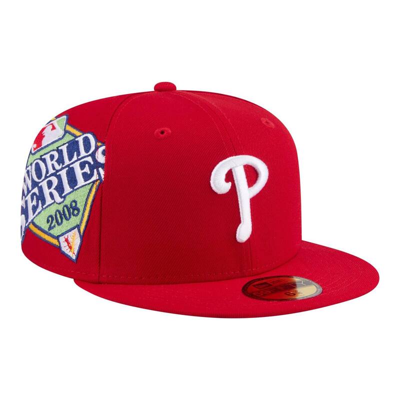 ニュー内鰓 レディース 佩び物 かぶり笠 Men\u0027s New Era Red Philadelphia Phillies Hidden Hit 59FIFTY Fitted Hat Phl Red 赤いこと