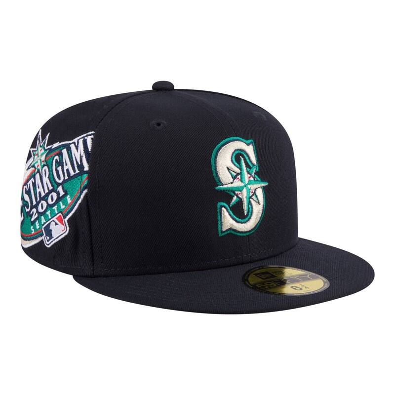 ニュー内鰓 レディース 佩び物 かぶり笠 Men\u0027s New Era Navy Seattle Mariners Hidden Hit 59FIFTY Fitted Hat Mns Navy 米国海軍