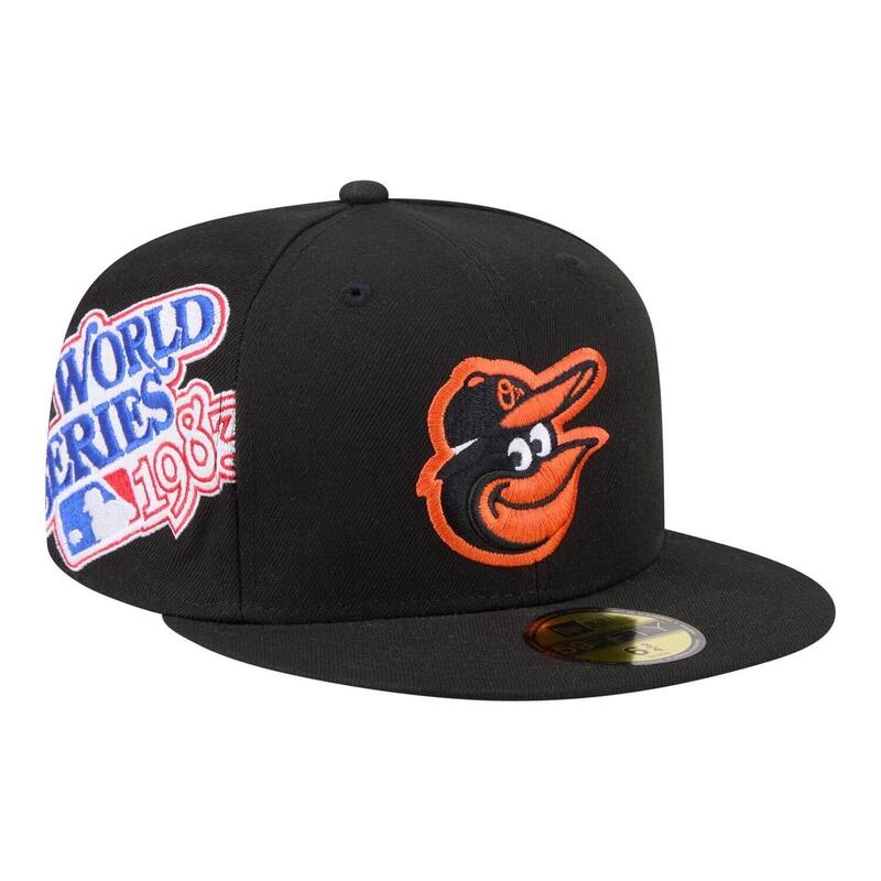 ニュー内鰓 レディース 佩び物 かぶり笠 Men\u0027s New Era Black Baltimore Orioles Hidden Hit 59FIFTY Fitted Hat Orl Black 黒いこと