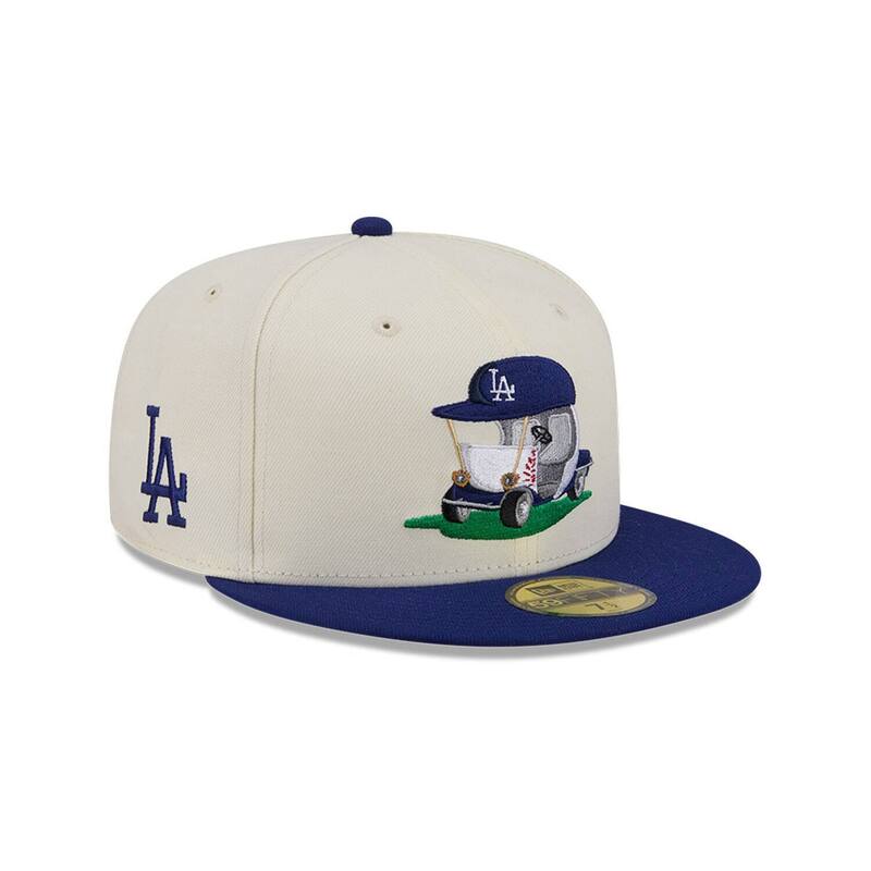 ニュー内鰓 レディース 付属物 鳥打ち帽 Men\u0027s New Era Cream/Royalos Angeles Dodgers Bullpen Cart 59FIFTY Fitted Hat Lad Beige ベージュ