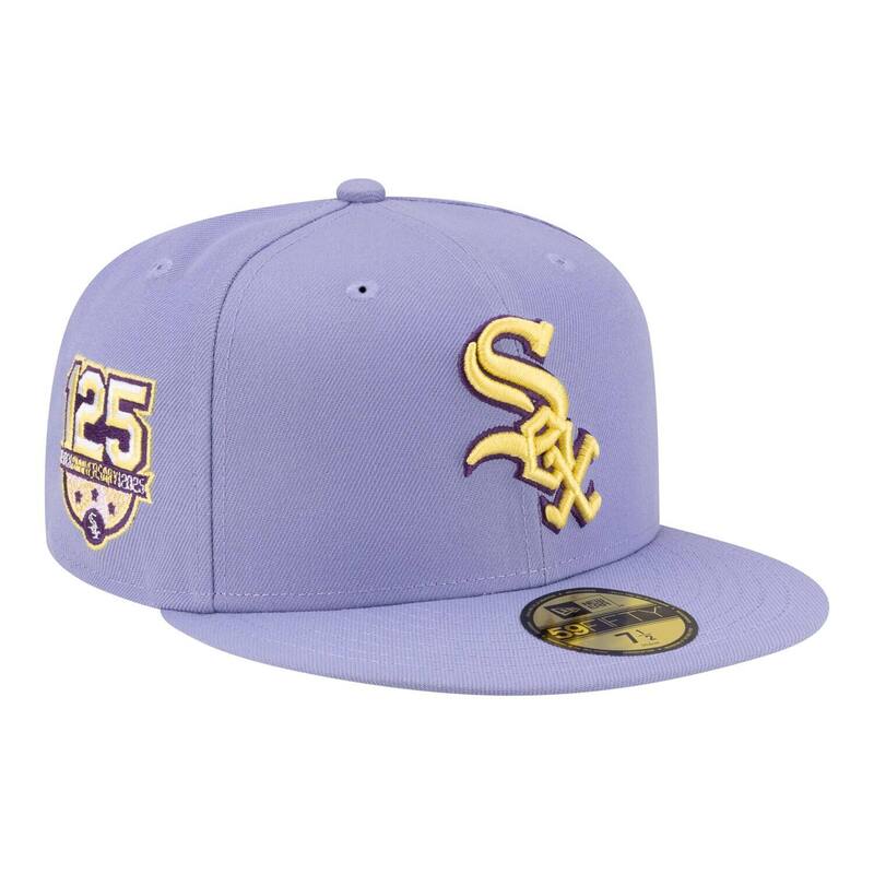 ニュー内鰓 レディース 添え物 かぶり笠 Men\u0027s New Era Light Purple Chicago White Sox Lavender Bloom 59FIFTY Fitted Hat Sox Lt Pur 白いこと