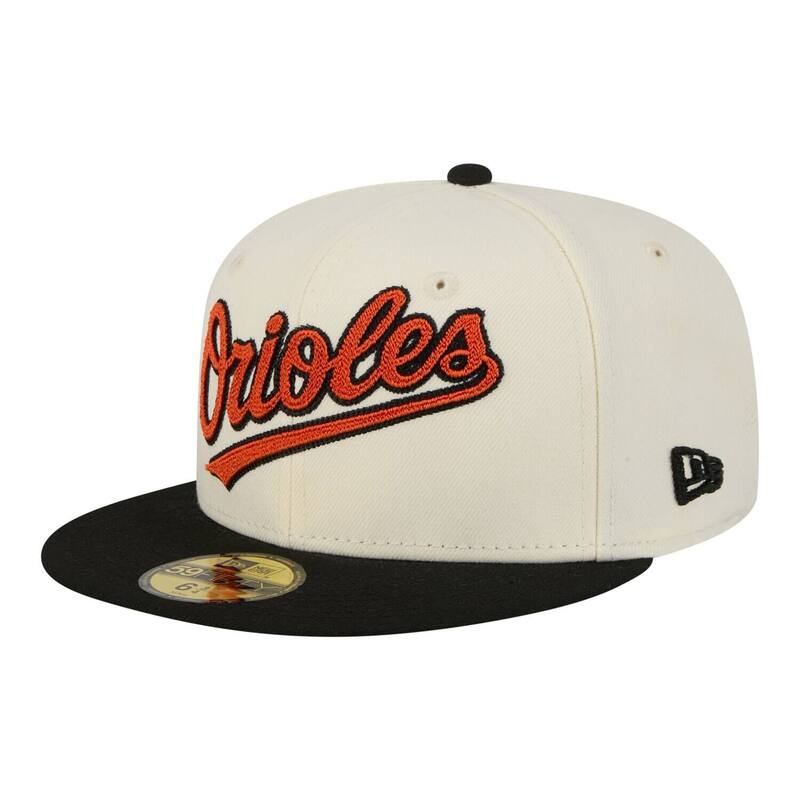 ニュー内鰓 レディース 添え物 かぶり笠 Men\u0027s New Era Cream Baltimore Orioles Two-Tone Stitch 59FIFTY Fitted Hat Orl Beige ベージュ