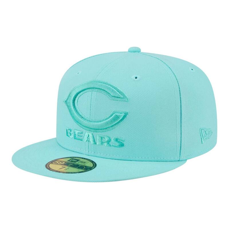 ニュー内鰓 レディース 付属物 鳥打ち帽 Men\u0027s New Era Turquoise Chicago Bears Color Pack 59FIFTY Fitted Hat Brs Turq A 青緑色