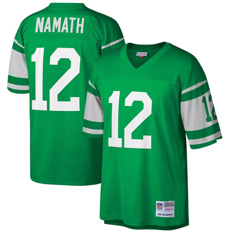 ミッチェル\u0026ネス レディース トップス プルオーバー トール プルオーバー Men\u0027s Mitchell \u0026 Ness Joe Namath Greenew York Jets Big \u0026 Tall 1968 Retired Playereplica Jersey Jet Green 緑であること