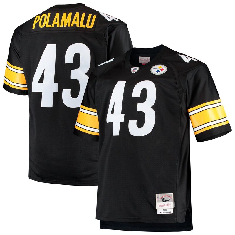 ミッチェル\u0026ネス レディース トップス プルオーバー トール プルオーバー Men\u0027s Mitchell \u0026 Ness Troy Polamalu Black Pittsburgh Steelers Big \u0026 Tall 2005 Retired Playereplica Jersey Stl Black 黒いこと