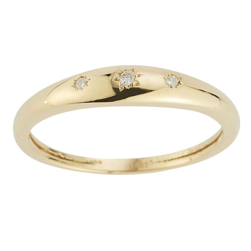 ルミノールゴールド レディース アクセサリー リング LUMINOR GOLD 14k Goldiamond Accent Dome Ring 14k Gold ゴールド|ReVida 店