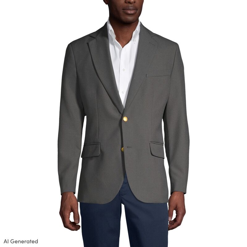 ランズ挙げ句の果て レディース アウター 上衣・上衣 スポーツジャケット Men\u0027s Lands\u0027 End Hopsack Blazer Slate Frost スレート