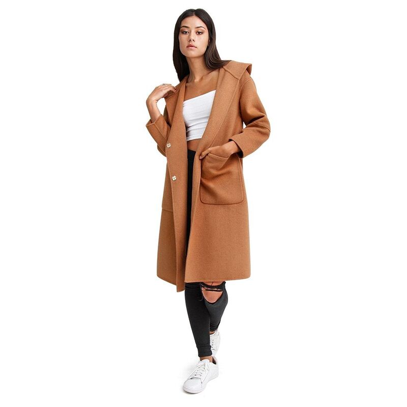 ベルアンドブルーム レディース アウター 上衣・上衣 羊毛 厚地の外套 Belle \u0026 Bloom Walk This Way Wool Blend Oversized Coat Camel 駱駝
