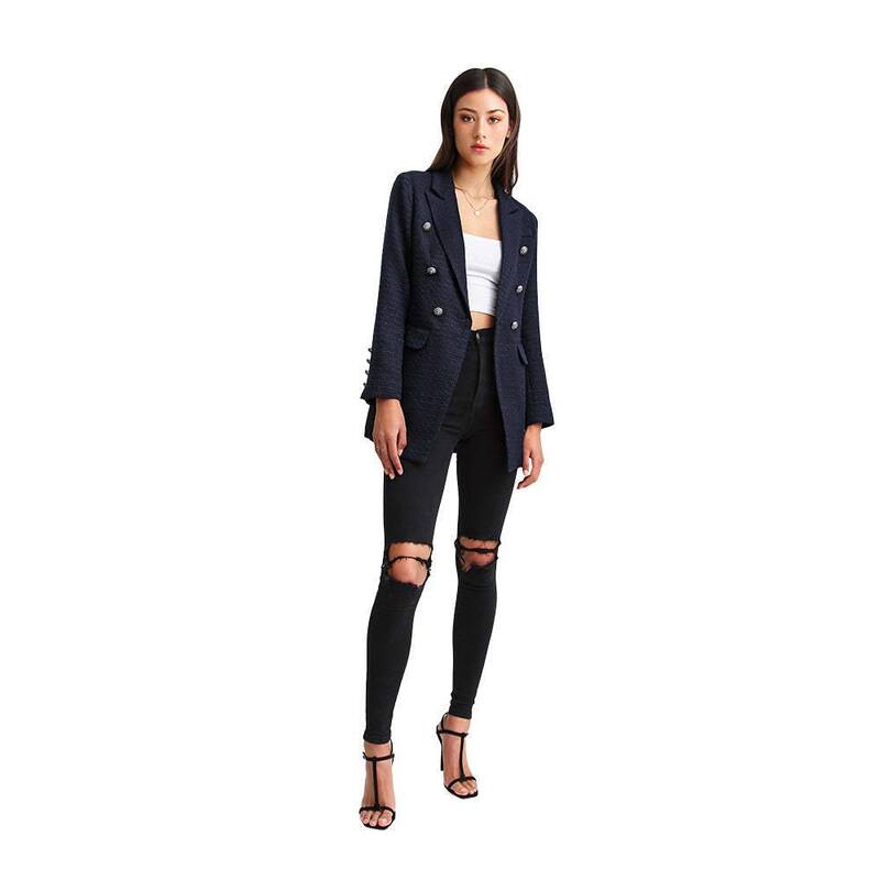 ベルアンドブルーム レディース アウター 上衣・上衣 スポーツジャケット Belle \u0026 Bloom Princess Polina Textured Weave Blazer Navy 米国海軍