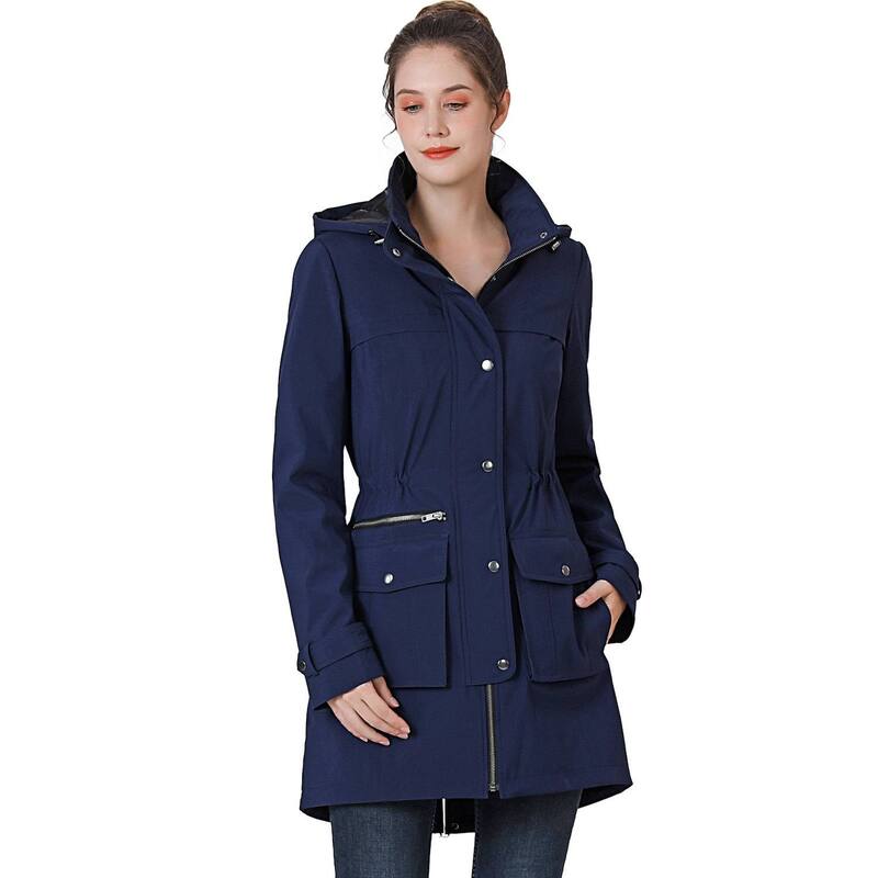 ビージーエスディー レディース アウター 上衣・上衣 パーカー 厚地の外套 Women\u0027s Bgsd Amelia Waterproof Hooded Zip-out Lined Parka Coat Navy 米国海軍