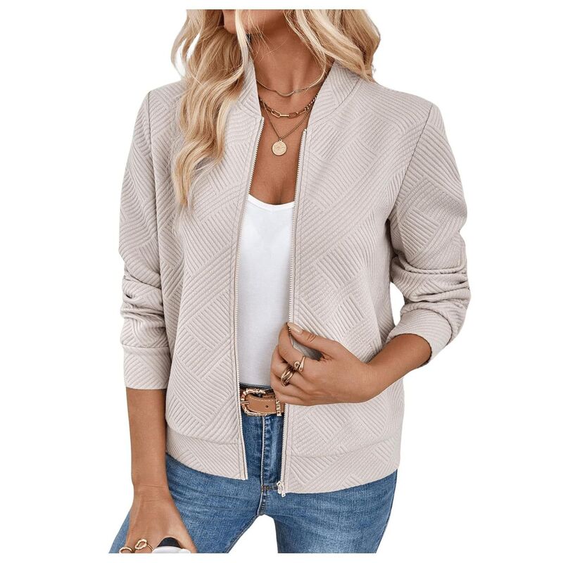 メガリテイラー レディース アウター 上衣・上衣 MegaRetailer Women ’ s Everyday Zip-Up Bomber Jacket Multicolor マルチ色合い
