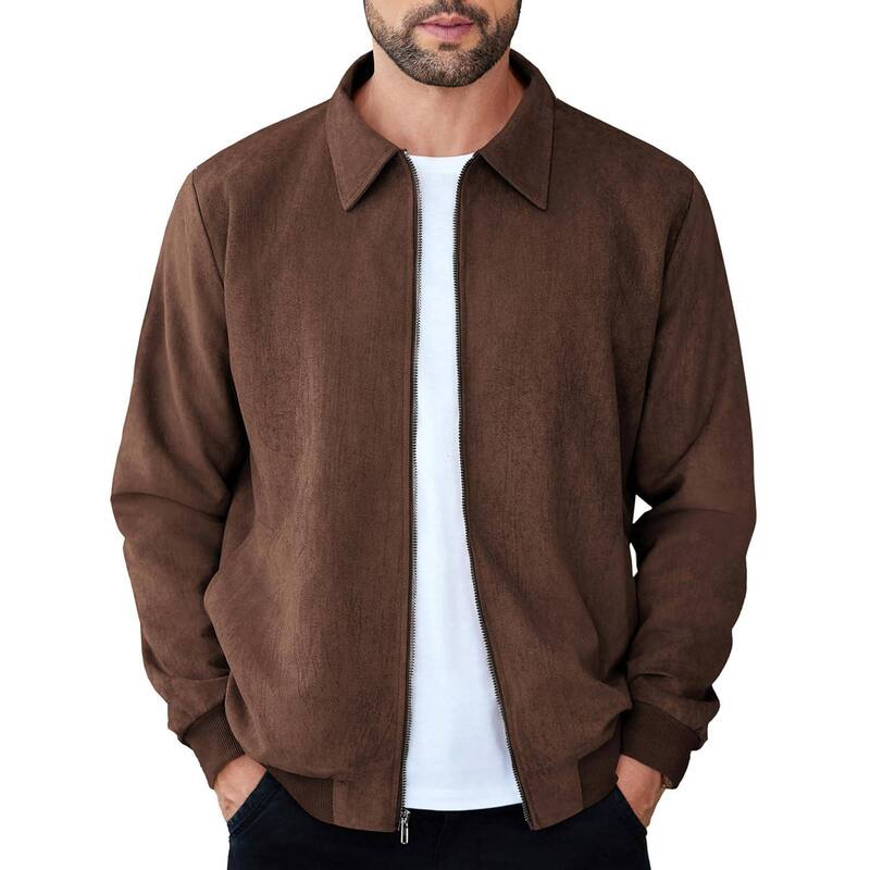 メガリテイラー レディース アウター ジャケット・ブルゾン レザー フェイクレザー MegaRetailer Men ’ s Casual Faux Leather Jacket Brown ブラウン|ReVida 店