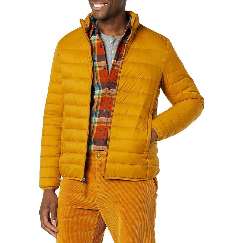 メガリテイラー レディース アウター 上衣・上衣 MegaRetailer Men ’ s Lightweight Packable Water-Resistant Puffer Jacket Yellow 黄色