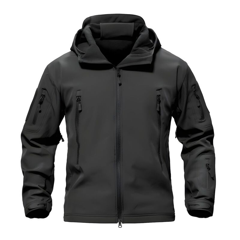 メガリテイラー レディース アウター 上衣・上衣 MegaRetailer Men ’ s Tactical Soft Shell Jacket Black 黒いこと