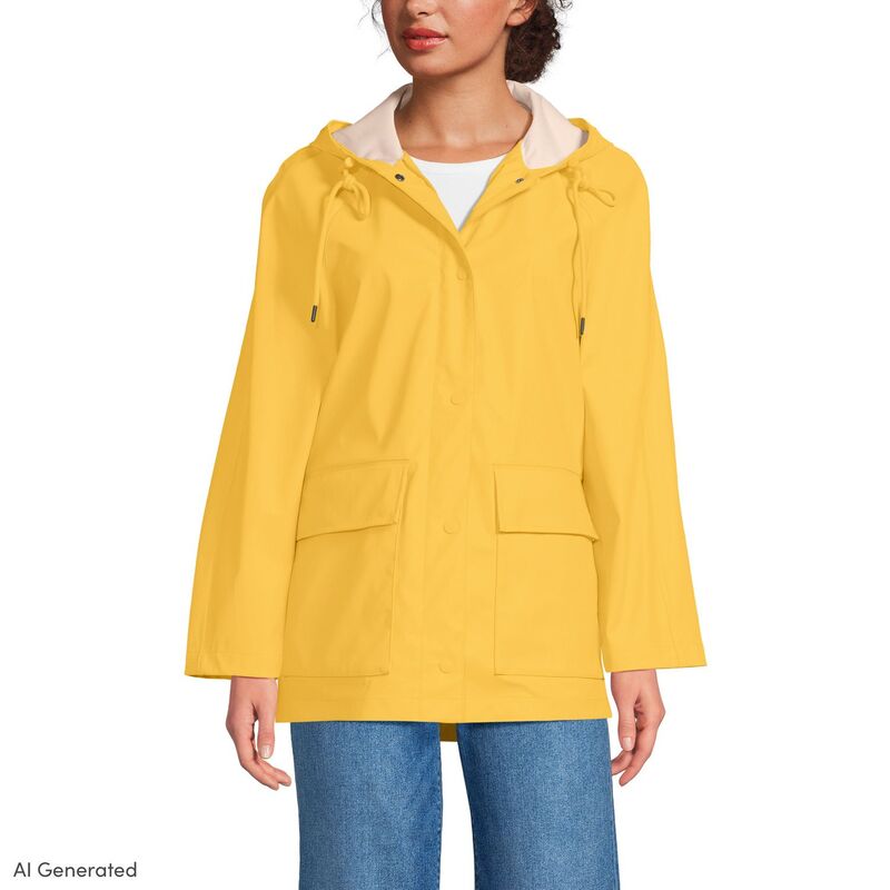 ランズエンド レディース アウター ジャケット・ブルゾン A ライン コート Women's Lands' End A-line Slickeraincoat Goldenrod｜ReVida 店