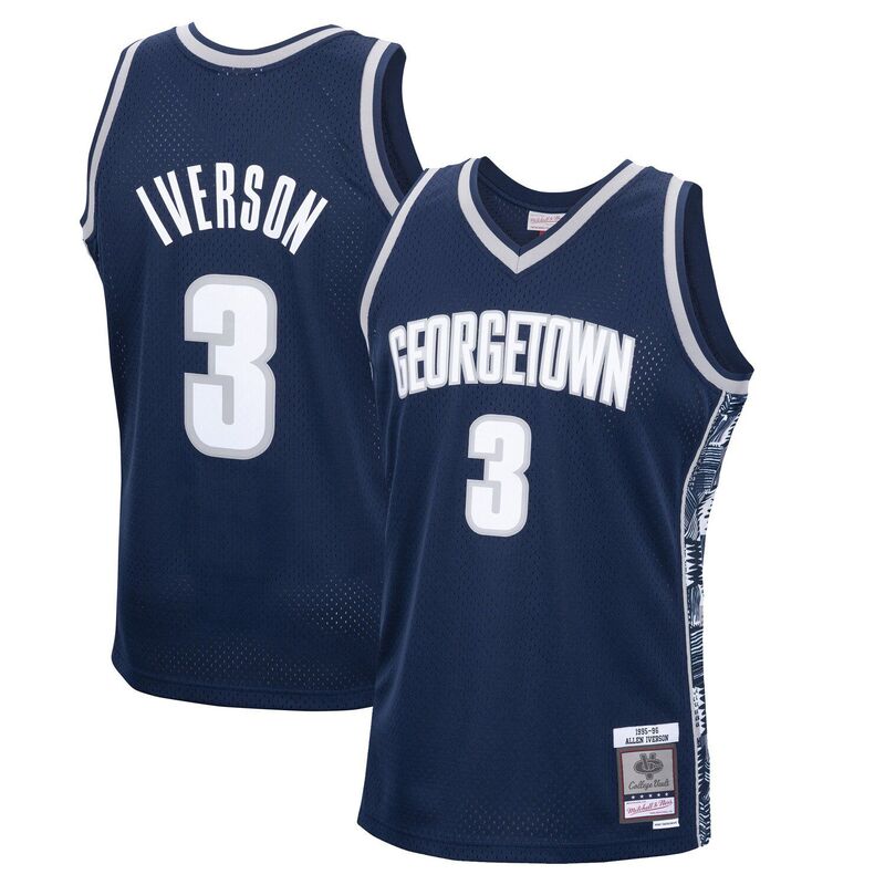ミッチェル\u0026ネス レディース トップス プルオーバー プルオーバー Men\u0027s Mitchell \u0026 Ness Allen Iversonavy Georgetown Hoyas 1995/96 Swingman Replica Jersey Grg Navy 米国海軍