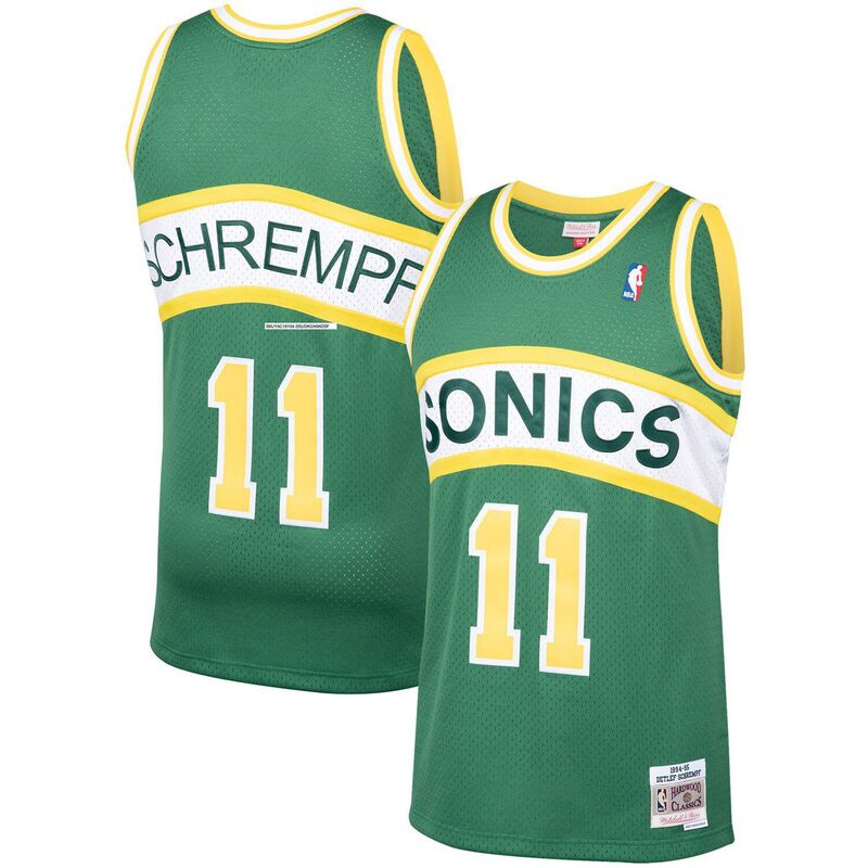 アンブランデッド レディース トップス プルオーバー プルオーバー Unbranded Men\u0027s Mitchell \u0026 Ness Detlef Schrempf Green Seattle SuperSonics 1994-95 Hardwood Classicswingman Player Jersey Nba Green 緑であること